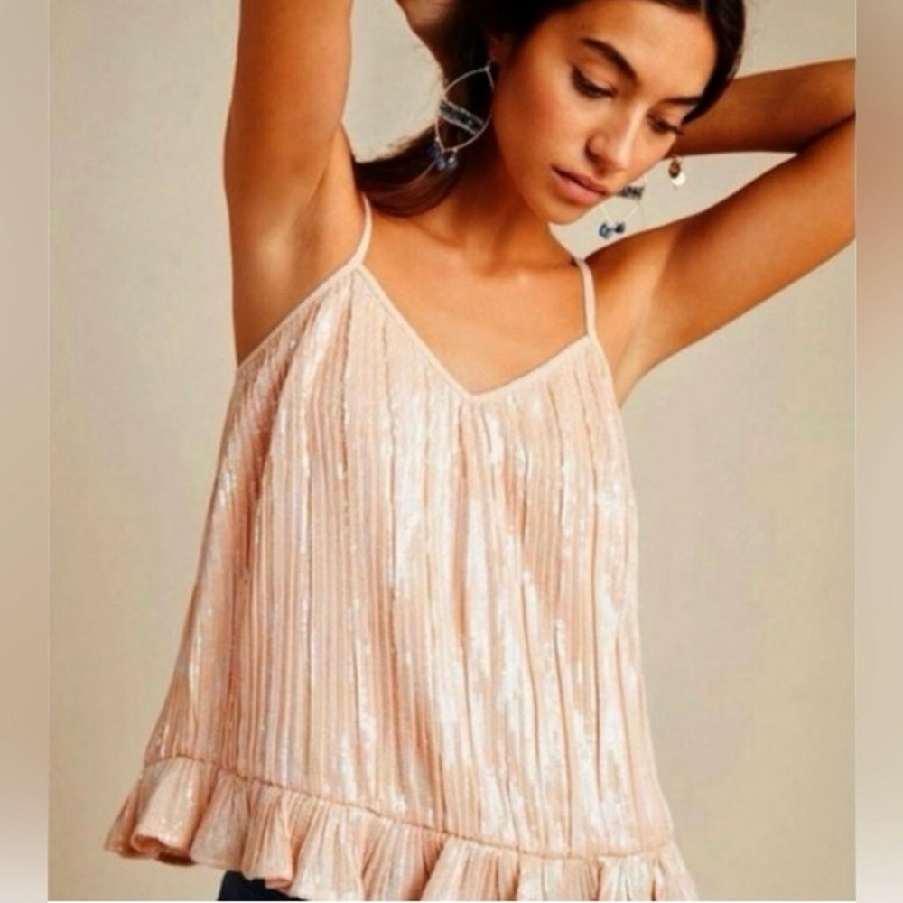 EEUC/NWOT Anthropologie Amelie beaded cami tank Size 8